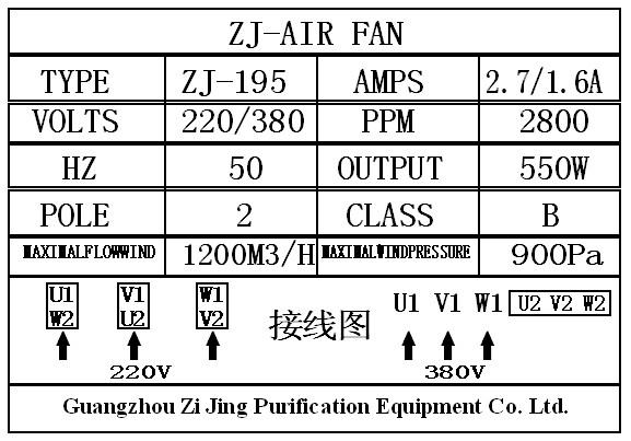 風淋室風機接線圖說明書